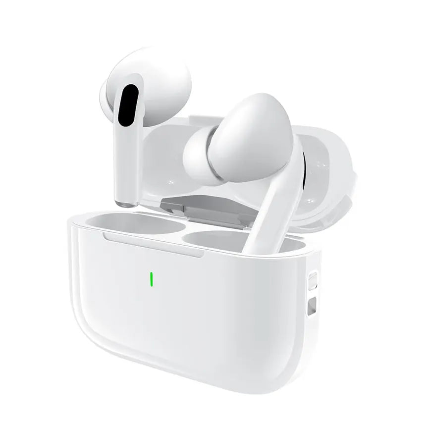 Fone De Ouvido Sem Fio Bluetooth 5.3 Compatível iPhone Android Com Microfone e Redução de Ruído Wireless Academia Corrida Musicas Graves Potentes Controle Touch,À Prova D'água HiFi Branco