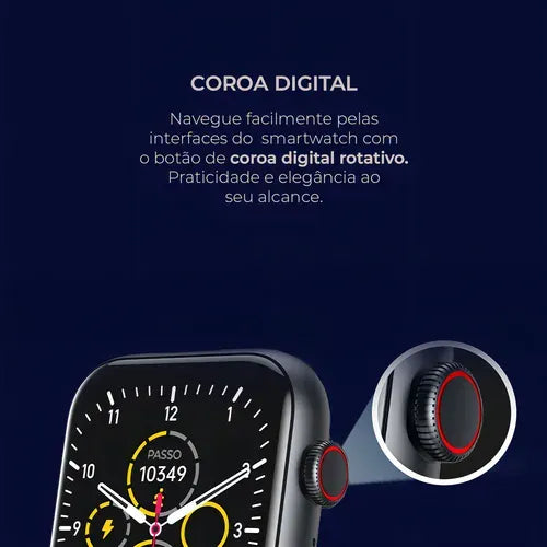 Smartwatch Relógio Inteligente, Tela HD de 1,83" Relógio Fitness com Alexa, 120 Esportes, Frequência Cardíaca e Monitoramento do Sono, IP68 à rova d'água, Compatível com Android iOS, 2 Pulseiras Preto